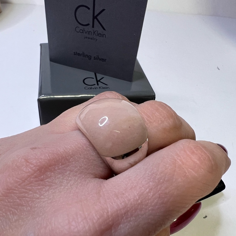 925 Sterling Silver Calvin Klein Hyperbole Ring Size 6 - Picture 4 of 10